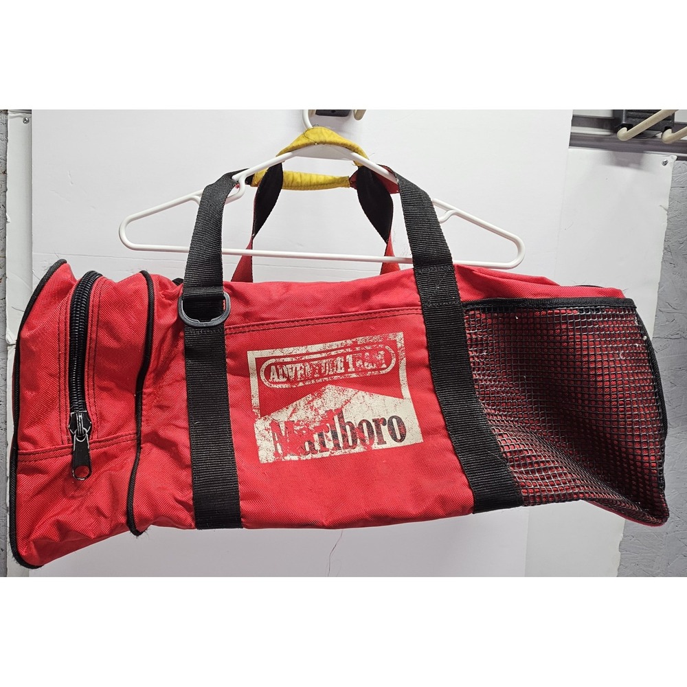 Vintage 1990 Marlboro Adventure‎ Team Duffle Bag Red - Pre-loved